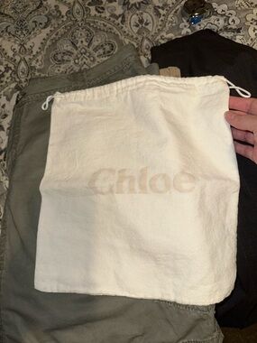 Chloé Cream Drawstring Dust Bag with Logo